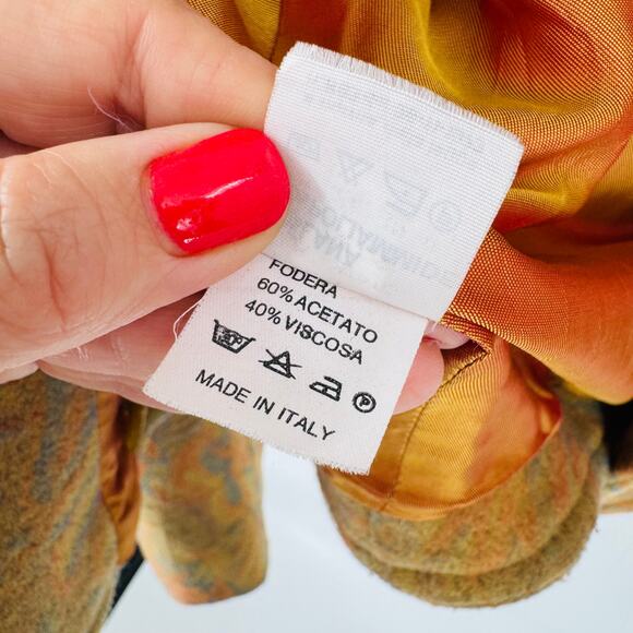 Vintage Made in Italy Wool Blend Cropped Jacket Size 42 Equestrian Style - Picture 6 of 9